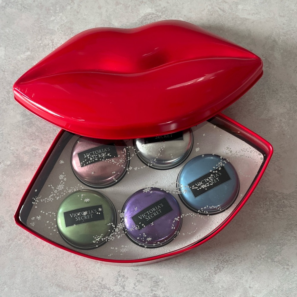 Victoria's Secret Lip-Shaped Red Case with Gloss Set Discontinued set